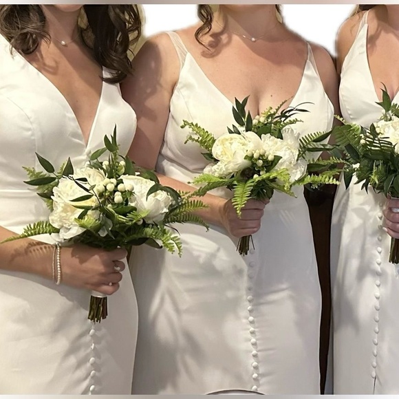 Christina Wu Bridesmaid Celebrations Collection Dress Ivory Size 10 Style 22029 - Picture 4 of 16